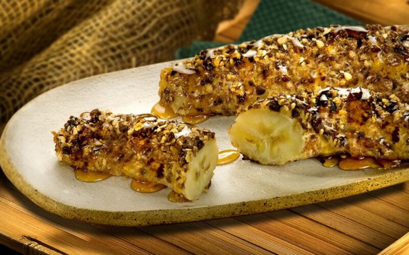 Na cozinha: Banana empanada. Rápida e nutritiva.